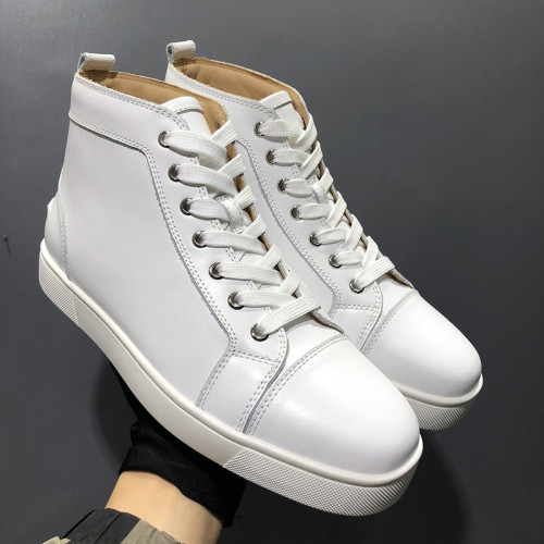 Christian Louboutin Mens Shoes Luxury Brand Red Bottom Design Louis Junior Spikes Flat with Original Box CL sneakers