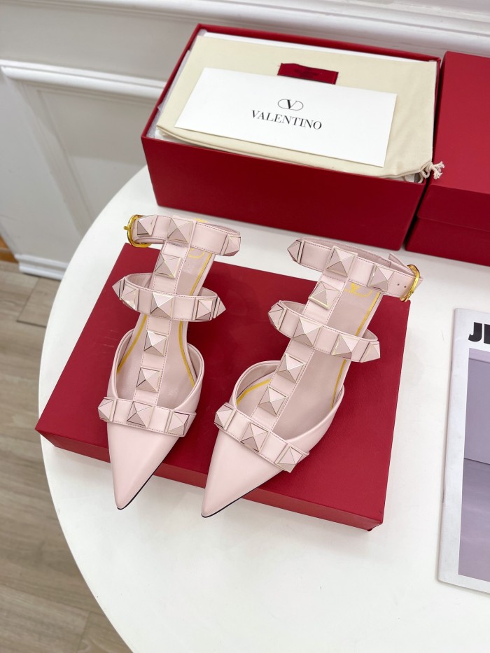 Valentino Women Shoes Mule Flip Flop Sandals ROMAN STUD SLIDE SANDAL IN QUILTED NAPPA with Original Box Luxury Brand 5cm Heel Design
