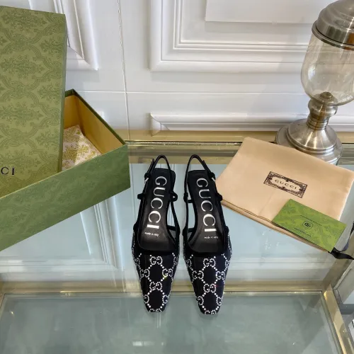 Gucci Womens Shoes Slingback Pumps Heel Luxury Brand Wedding Fashion Shoes for Women with Original Box