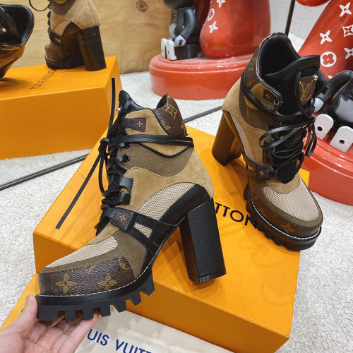 Louis Vuitton Women Shoes Boots Luxury Brand STAR TRAIL ANKLE BOOT 1A94O7 with Original Box