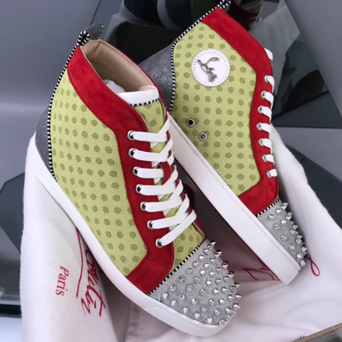 Christian Louboutin Mens Shoes Luxury Brand Red Bottom Design Louis Junior Spikes Flat with Original Box CL sneakers