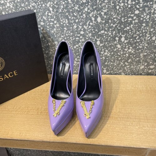 Versace Brand Womens Sandals Shoes Pumps Leather Big Size LA MEDUSA LEATHER PUMPS Design Luxury Brand Sandals for Women