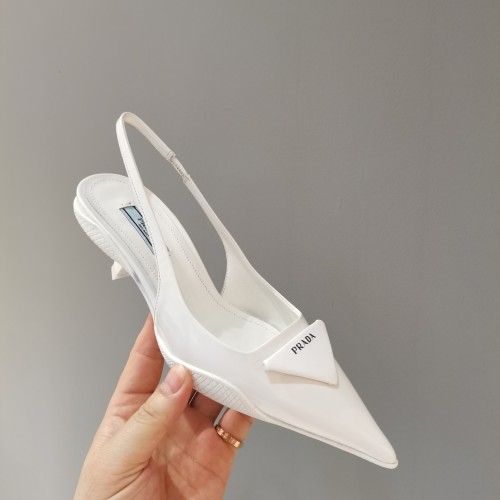 Prada Womens Shoes Brushed Leather Slingback Pumps 1I565M_055_F0009_F_A045