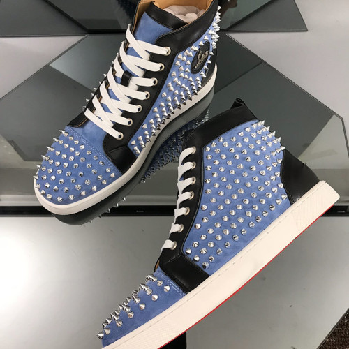 Christian Louboutin Mens Shoes Luxury Brand Red Bottom Design Louis Junior Spikes Flat with Original Box CL sneakers