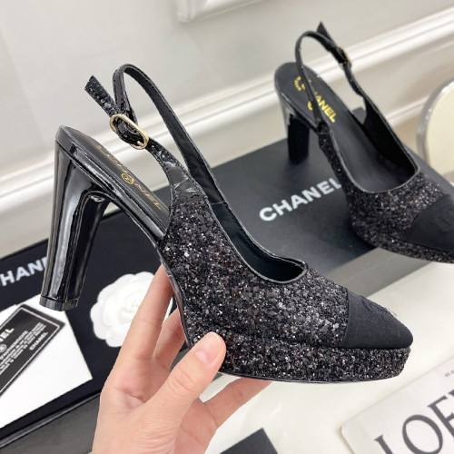 Chanel Womens Shoes Pumps Fashion Sandals Summer Design 9.5cm Heel Luxury Brand Design with Original Box