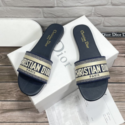 Dior Women Shoes Mule DWAY SLIDE Luxury Brand Womens Sandals Slippers with Original Box