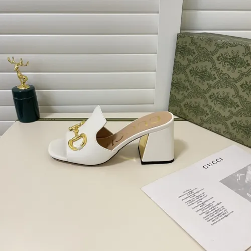 Gucci Womens Shoes Sandals Casual Design Luxury Brand Classic Leather Women's slide sandal with Horsebit with Original Box
