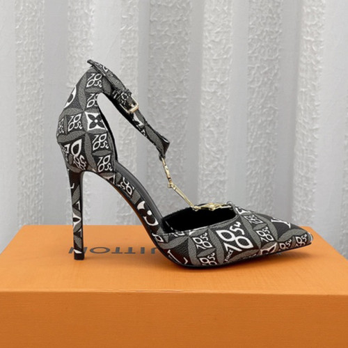 Louis Vuitton Womens Shoes Pumps Sandals Leather Design Luxury Brand Fashion Sandals with Original Box 10cm Heel