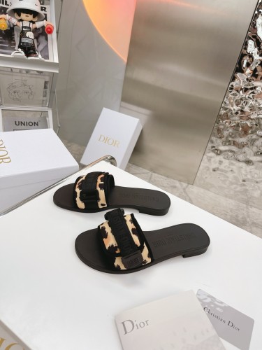 Dior Women Shoes Mule DWAY DIO(R)EVOLUTION SLIDE Luxury Brand DIO(R)EVOLUTION SLIDE BLACK Technical Fabric KCQ431CNF_S12U