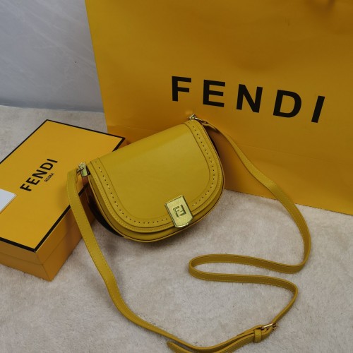 Fendi Womens Bag Crossbody Bag Moonlight Yellow Leather Bag 8BT346ABVLF119X