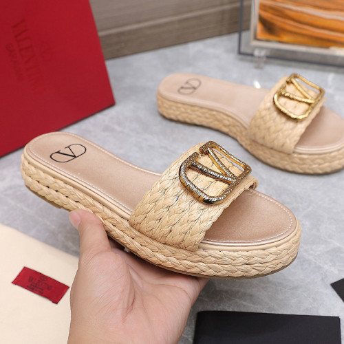Valentino Womens Shoes Flat Mule Sandals Luxury Brand Design with Original Box