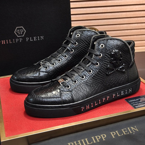 Philipp Plein Men Shoes Sneakers High Top Sneaker Fashion Design Luxury Brand Ankle Boots with Original Box
