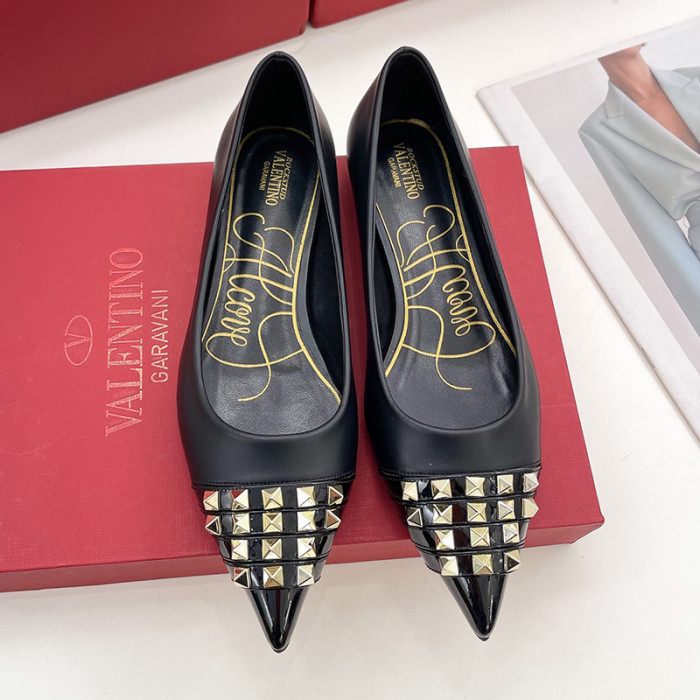 Valentino Womens Shoes ROCKSTUD SLINGBACK PUMP WITH SCULPTED HEEL IN KIDSKIN with Original Box
