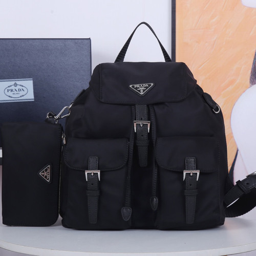 Prada Mens Bags Backpack Nylon and Saffiano Leather Backpack Luxury Brand 2VZ048_973_F0002_V_OOO