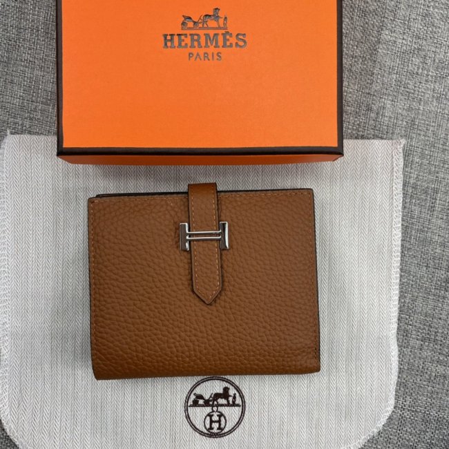 Hermes Womens Mens Wallets Purse Card Holder Leather Design Coin Bag with Original Box