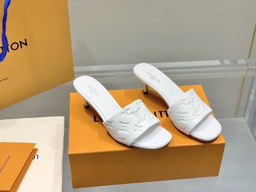 Louis Vuitton Womens Shoes Pumps Sandals Leather Design Luxury Brand Fashion Sandals with Original Box 5.5cm Heel