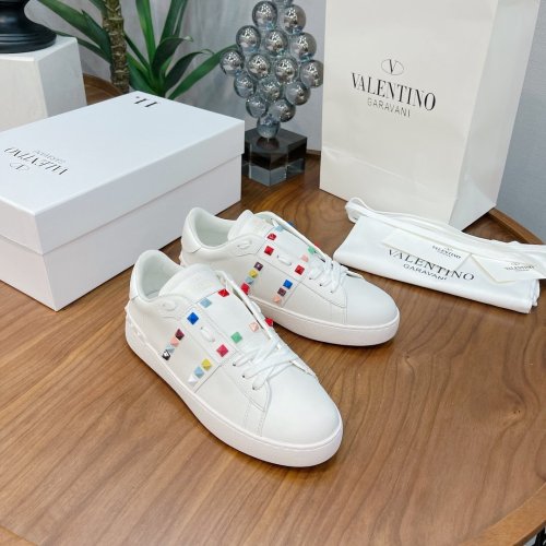 Valentino Men Shoes Fashion Design Luxury Brand OPEN SNEAKER WITH VLTN PRINT with Original Box WY0S0830BLUA01