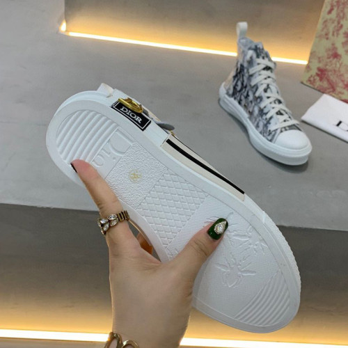 Dior Womens Mens Shoes Sneakers Luxury Brand Unisex Design B23 High-Top Sneaker with Box