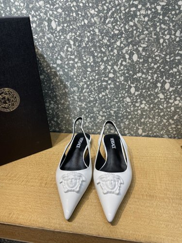 Versace Brand Womens Sandals Shoes Pumps Leather Big Size LA MEDUSA LEATHER PUMPS Design Luxury Brand Sandals for Women