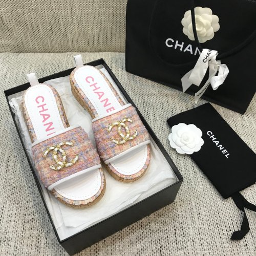 Chanel Womens Shoes Mules Tweed