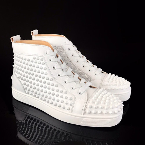 Christian Louboutin Mens Shoes Luxury Brand Red Bottom Design Louis Junior Spikes Flat with Original Box CL sneakers