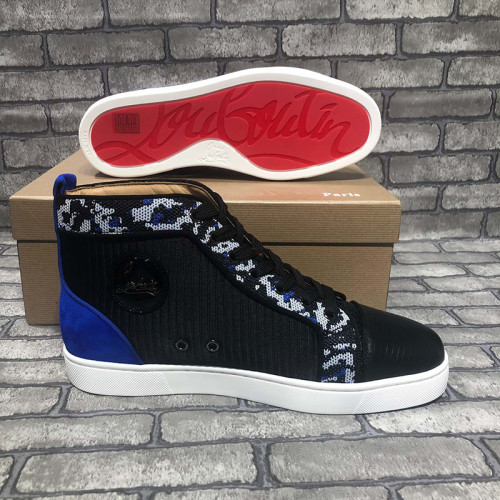Christian Louboutin Mens Shoes Luxury Brand Red Bottom Design Louis Junior Spikes Flat with Original Box CL sneakers