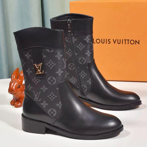 Louis Vuitton Women Shoes Boots Fashion Ankle Boots Luxury Brand Leather Design with Original Box