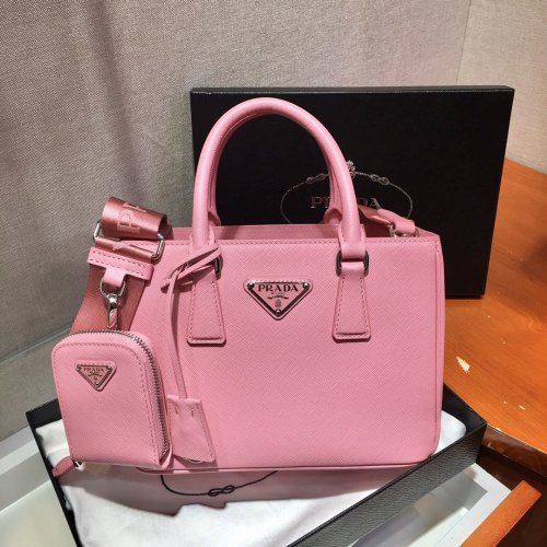Prada Womens Bag Leather Shoulder Bag Top Handle Totes
