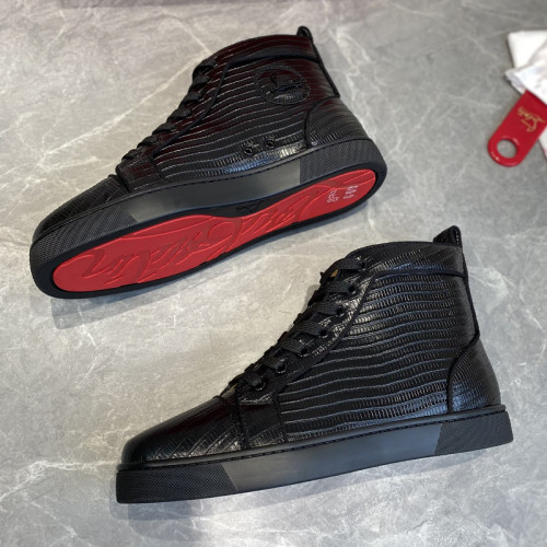 Christian Louboutin Mens Shoes Luxury Brand Red Bottom Design Louis Junior Spikes Flat with Original Box CL sneakers