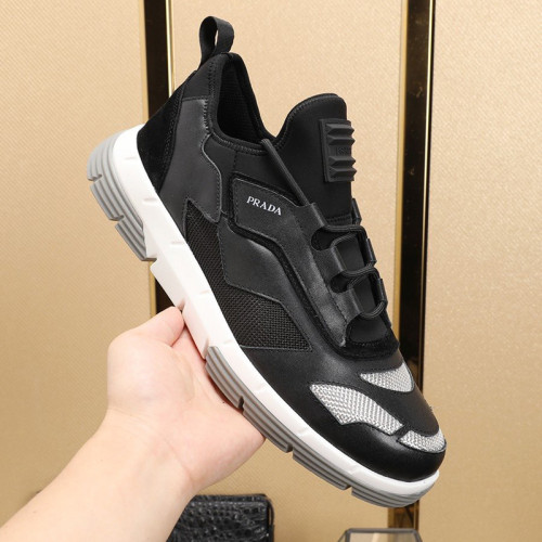 Prada Men Shoes Luxury Brand Sneakers Twist Technical Fabric Sneakers
