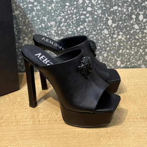 Versace Brand Womens Sandals Shoes Pumps Leather Big Size LA MEDUSA LEATHER PUMPS Design Luxury Brand Sandals for Women