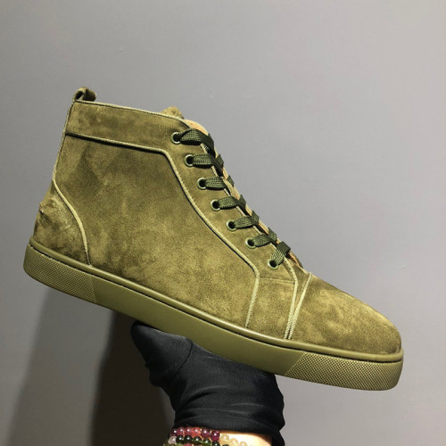 Christian Louboutin Mens Shoes Luxury Brand Red Bottom Design Louis Junior Spikes Flat with Original Box CL sneakers