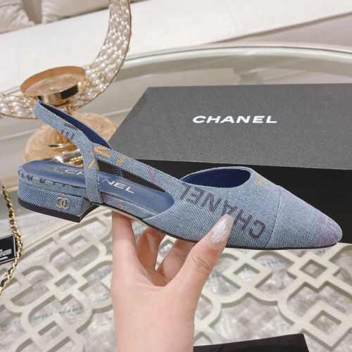 Chanel Womens Shoes Sandals Slingbacks Luxury Brand Design with Original Box Women Slippers Slingback 2cm Heel