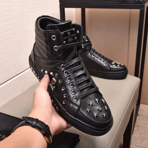 Philipp Plein Men Shoes High Top Sneaker Fashion Design Luxury Brand