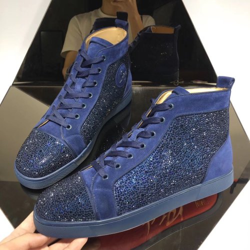 Christian Louboutin Mens Shoes Luxury Brand Red Bottom Design Louis Junior Spikes Flat with Original Box CL sneakers