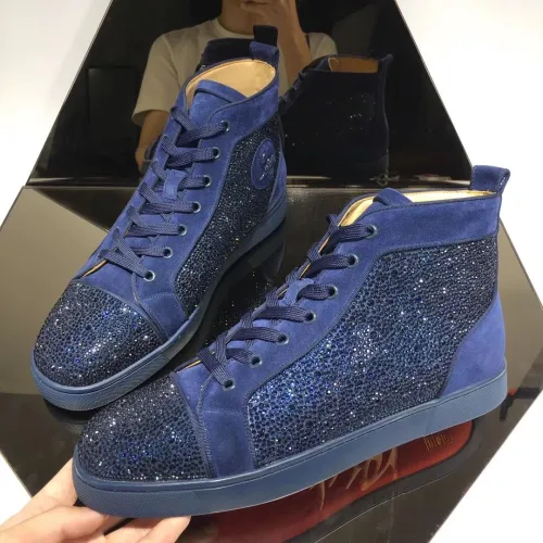 Christian Louboutin Mens Shoes Luxury Brand Red Bottom Design Louis Junior Spikes Flat with Original Box CL sneakers
