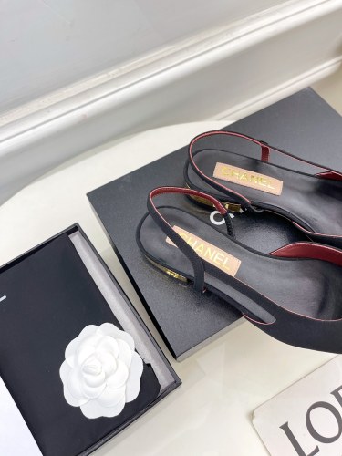 Chanel Women Shoes Slingbacks Luxury Brand Wedding Shoes Fashion with Original Box