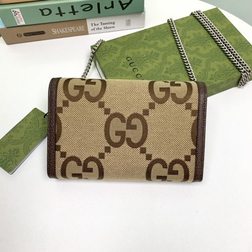 Gucci Womens Bags Crossbody Shoulder Messenger Bags Luxury Brand Dionysus GG Supreme chain wallet 401231 UKMBN 2572 with Original Box