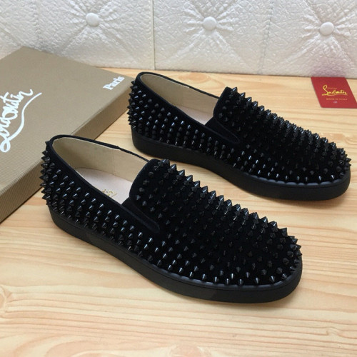 Christian Louboutin Mens Shoes Luxury Brand Red Bottom Design Roller-Boat Mens Flat
