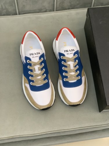 Prada Mens Shoes Sneakers Casual Shoes for Men Luxury Brand Breathable Fashion Sneakers with Original Box