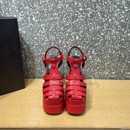 Versace Brand Womens Sandals Shoes Pumps Leather Big Size LA MEDUSA LEATHER PUMPS Design Luxury Brand Sandals for Women
