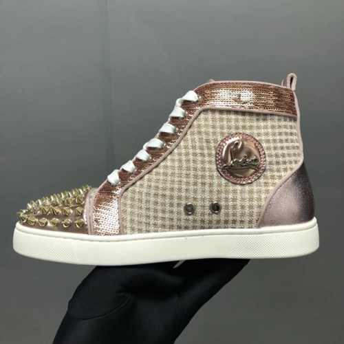 Christian Louboutin Mens Shoes Luxury Brand Red Bottom Design Louis Junior Spikes Flat with Original Box CL sneakers