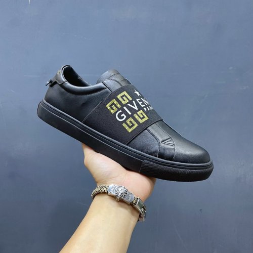 Givenchy Men Shoes Fashion Type Luxury Brand GIVENCHY SNEAKERS IN LEATHER WITH LATEX BAND with Original Box