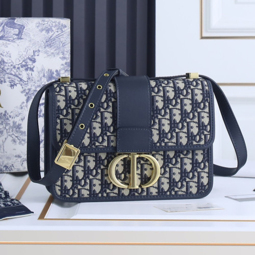 Dior Womens Bags Crossbody Bags Luxury Brand 30 MONTAIGNE BAG Blue Dior Oblique Jacquard M9203UTZQ_M928 with Original Box