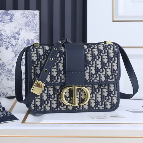Dior Womens Bags Crossbody Bags Luxury Brand 30 MONTAIGNE BAG Blue Dior Oblique Jacquard M9203UTZQ_M928 with Original Box