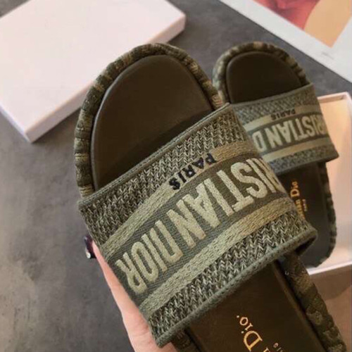 Dior Women Shoes Sandals Slippers Luxury Brand Thick Sole Womens Slippers with Original Box