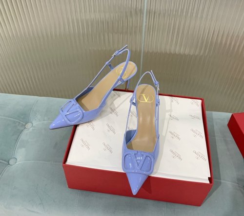 Valentino Women Shoes Mule Flip Flop Sandals VLOGO SIGNATURE CALFSKIN SLINGBACK PUMP 80 MM / 3.15 IN. with Original Box