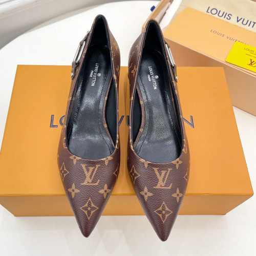 Louis Vuitton Womens Shoes Pumps Sandals Leather Design Luxury Brand Fashion Sandals with Original Box