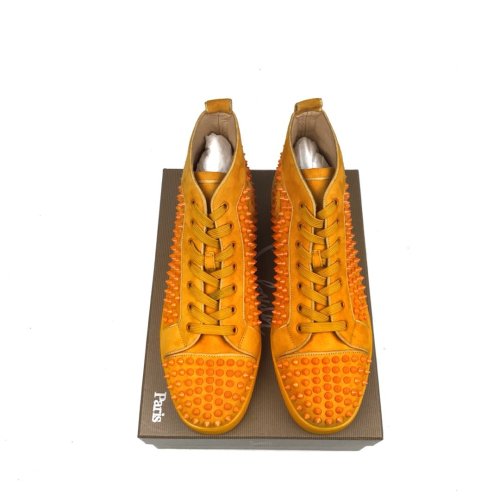 Christian Louboutin Mens Shoes Luxury Brand Red Bottom Design Louis Junior Spikes Flat with Original Box CL sneakers