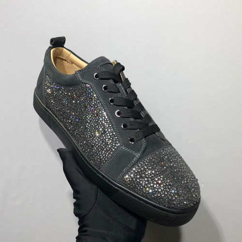 Christian Louboutin Mens Shoes Luxury Brand Red Bottom Design Louis Junior Spikes Flat with Original Box CL sneakers